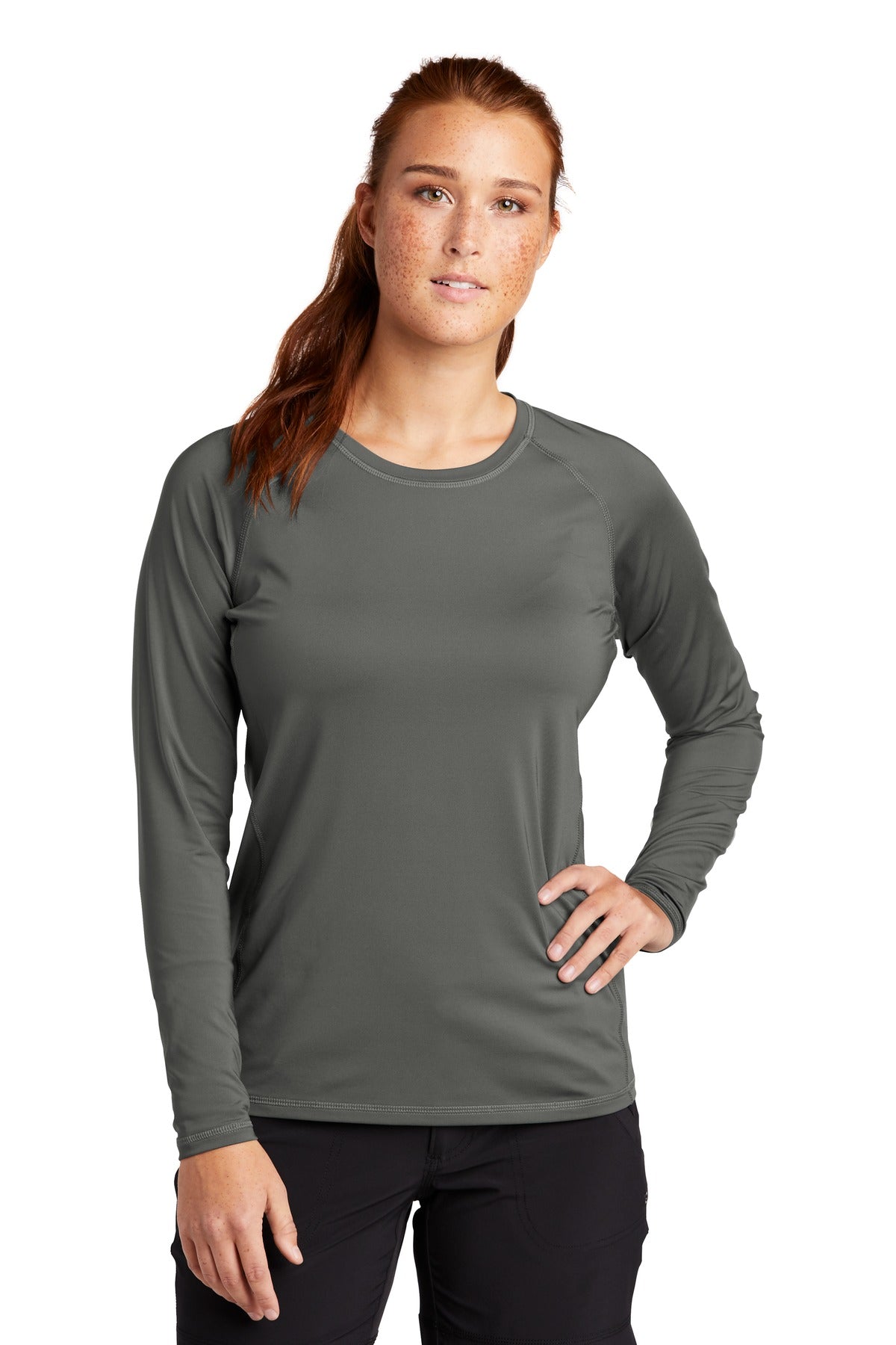 Sport-Tek Women's Long Sleeve Rashguard Tee. LST470LS