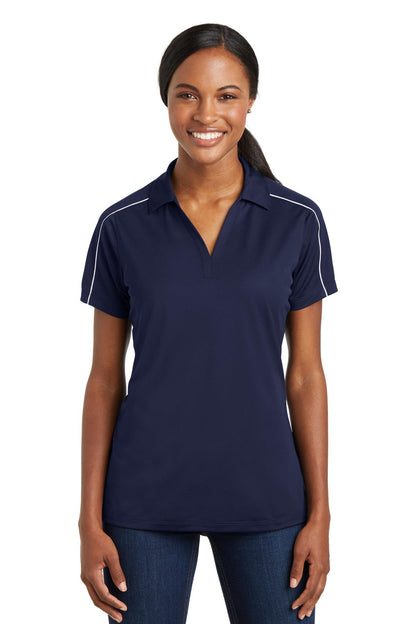 Sport-Tek Women's Micropique Sport-Wick Piped Polo. LST653