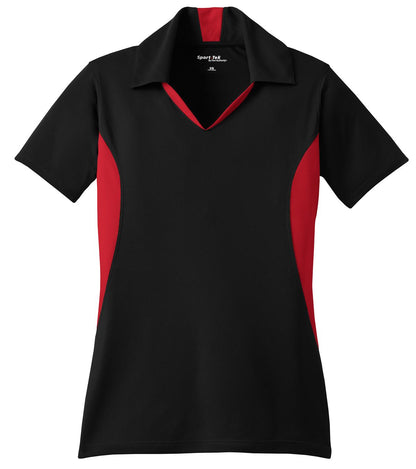 Sport-Tek Women's Side Blocked Micropique Sport-Wick Polo. LST655