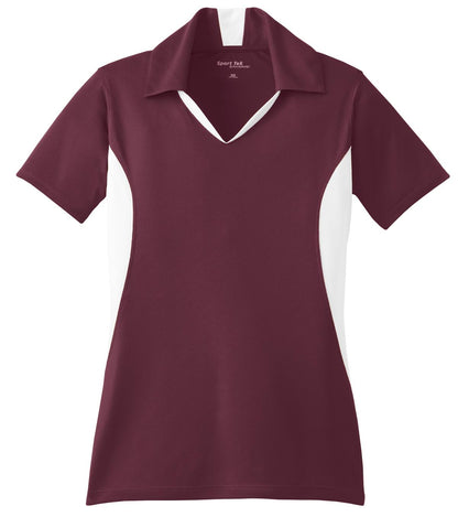 Sport-Tek Women's Side Blocked Micropique Sport-Wick Polo. LST655