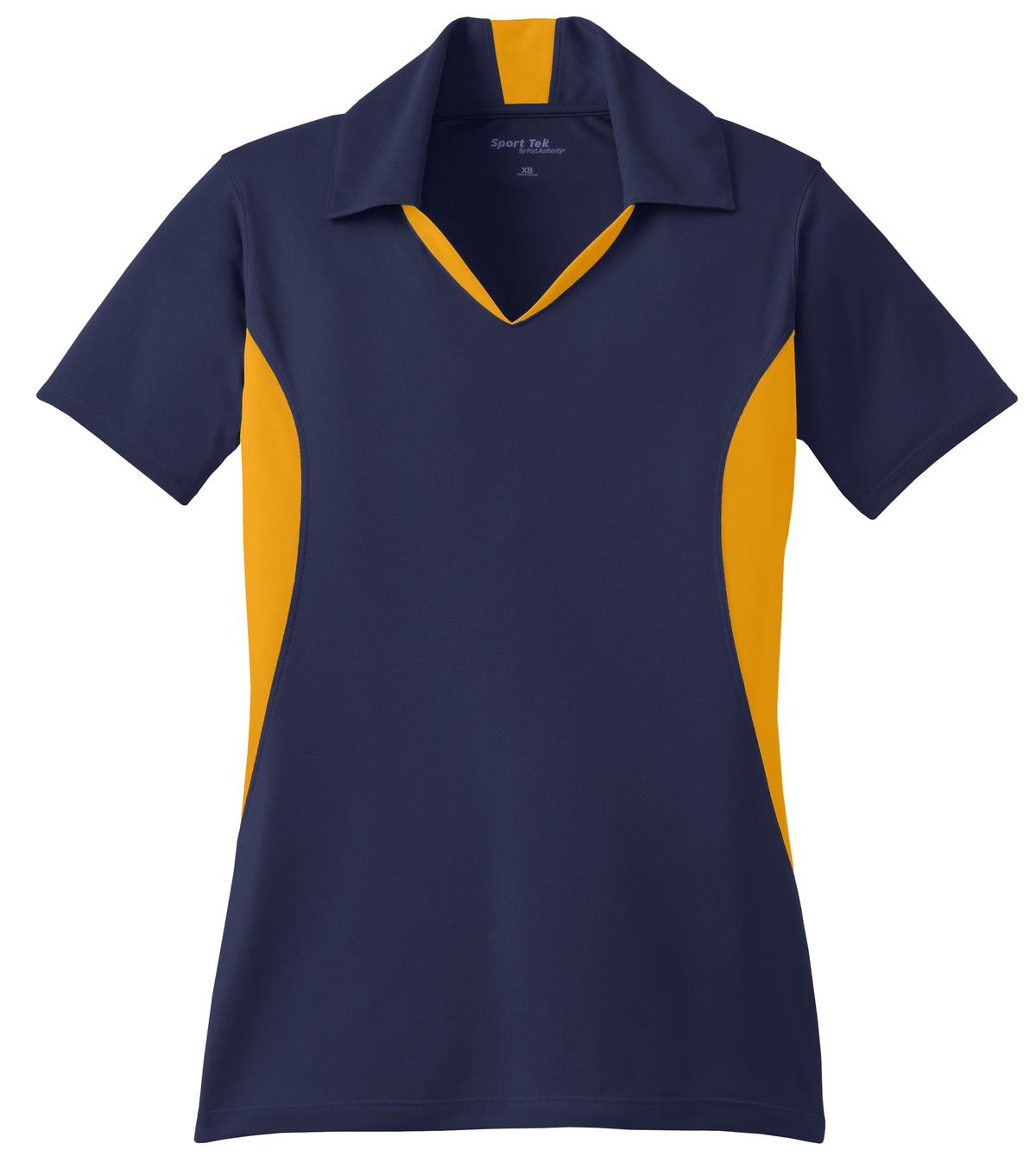 Sport-Tek Women's Side Blocked Micropique Sport-Wick Polo. LST655