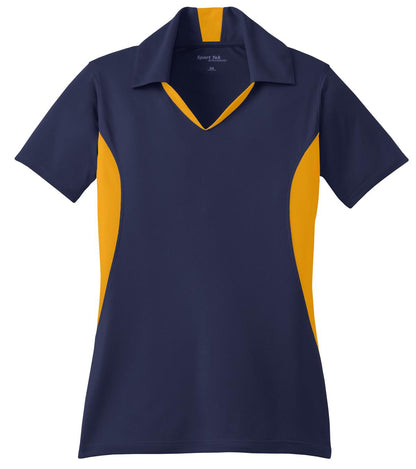 Sport-Tek Women's Side Blocked Micropique Sport-Wick Polo. LST655