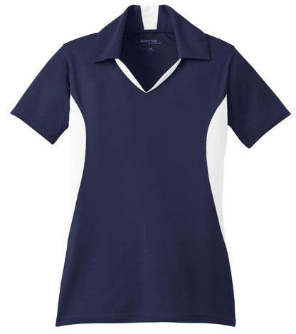 Sport-Tek Women's Side Blocked Micropique Sport-Wick Polo. LST655