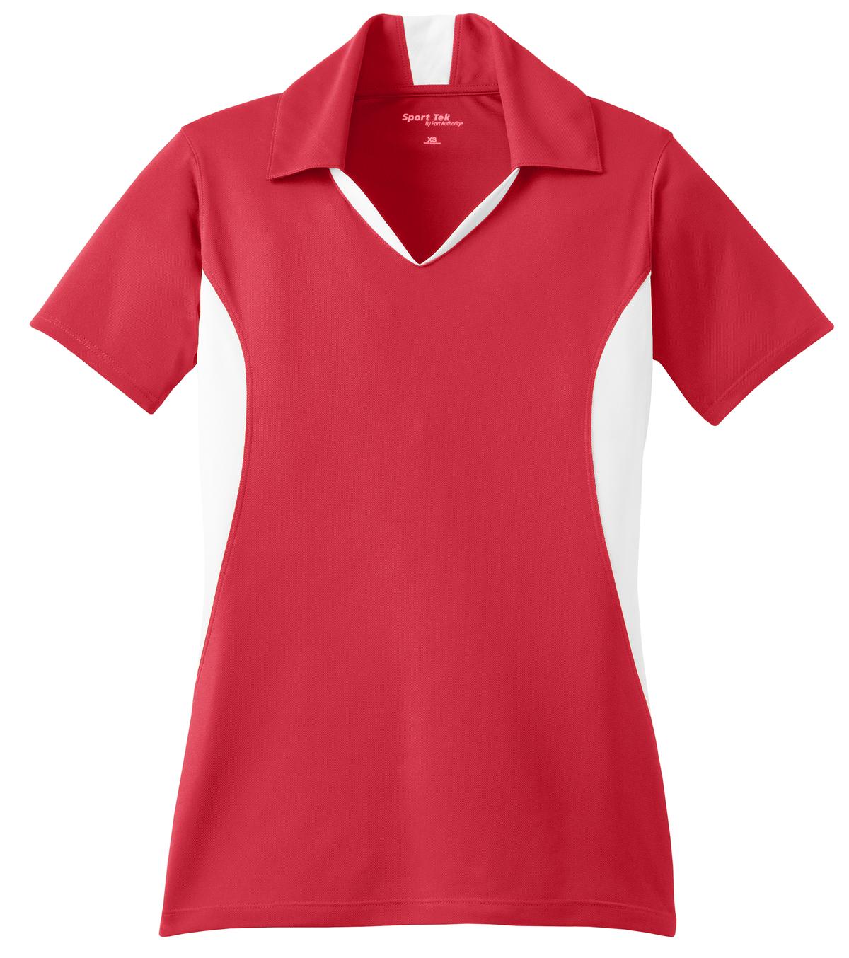 Sport-Tek Women's Side Blocked Micropique Sport-Wick Polo. LST655
