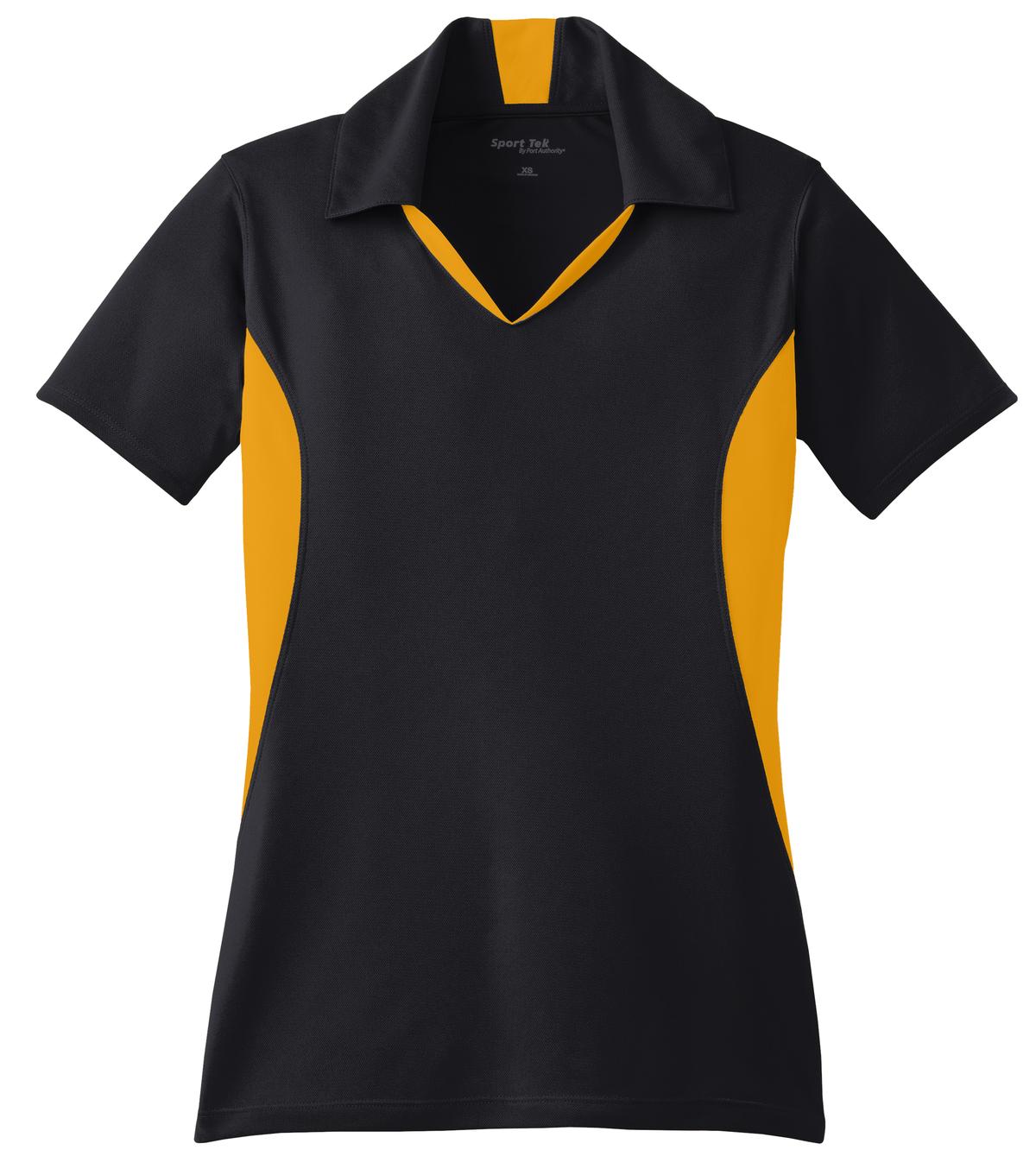 Sport-Tek Women's Side Blocked Micropique Sport-Wick Polo. LST655
