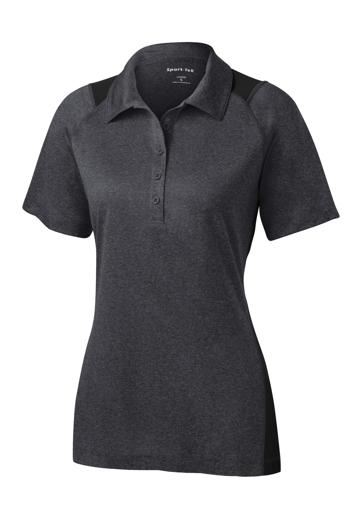 Sport-Tek Women's Heather Colorblock Contender Polo. LST665