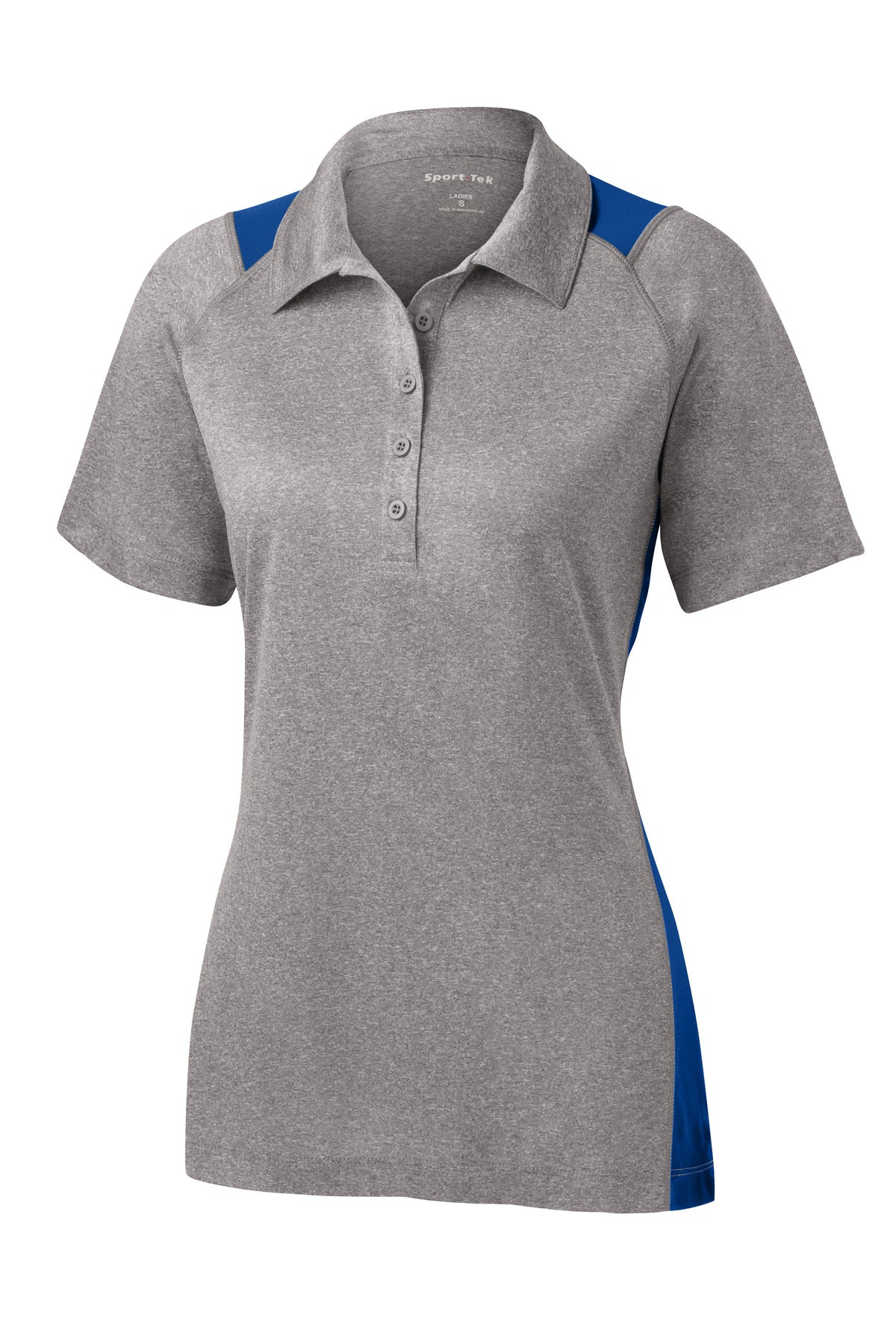 Sport-Tek Women's Heather Colorblock Contender Polo. LST665