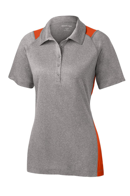 Sport-Tek Women's Heather Colorblock Contender Polo. LST665