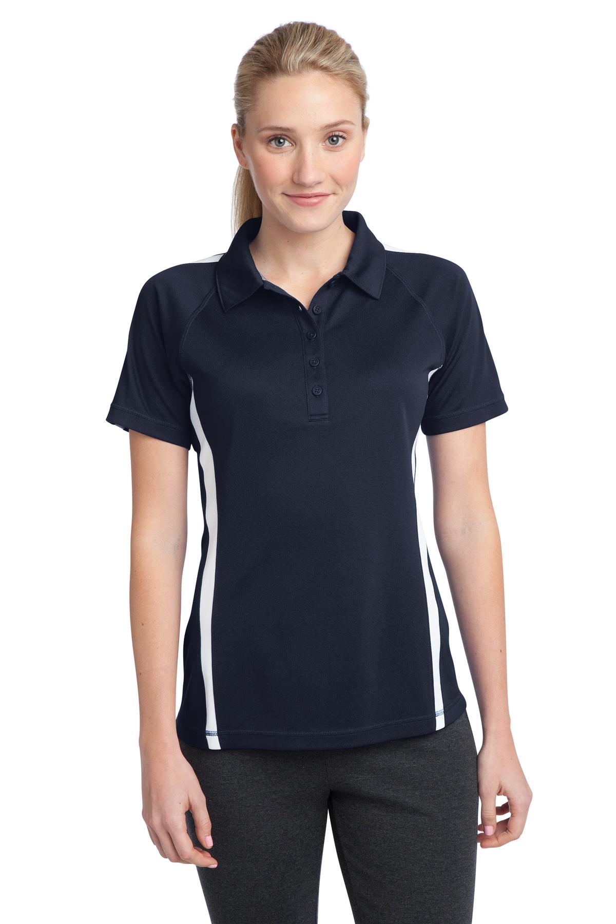 Sport-Tek Women's PosiCharge Micro-Mesh Colorblock Polo. LST685