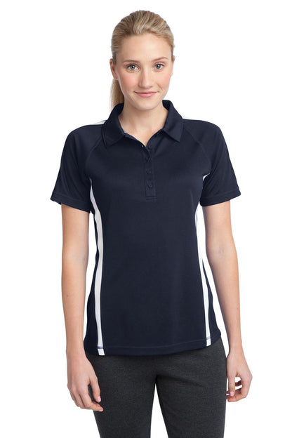 Sport-Tek Women's PosiCharge Micro-Mesh Colorblock Polo. LST685