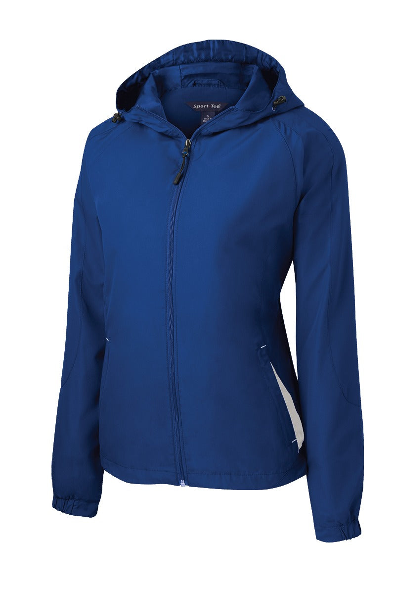 Sport-Tek Women's Colorblock Hooded Raglan Jacket. LST76