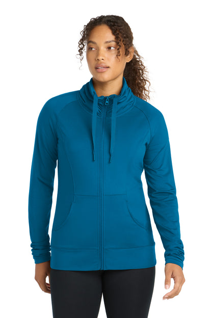 Sport-Tek Women's Sport-Wick Stretch Full-Zip Jacket. LST852