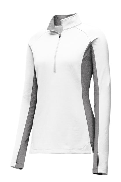 Sport-Tek Women's Sport-Wick Stretch Contrast 1/4-Zip Pullover. LST854