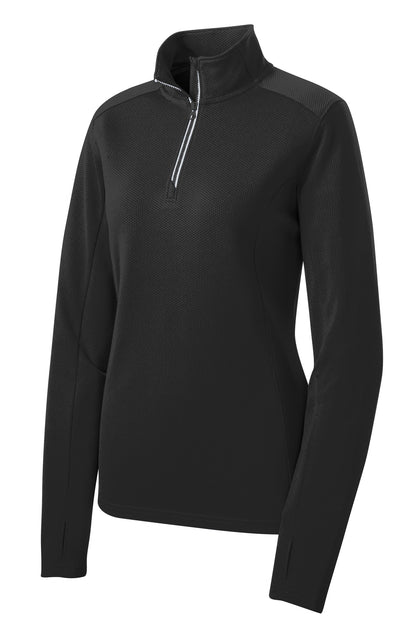 Sport-Tek Women's Sport-Wick Textured 1/4-Zip Pullover. LST860