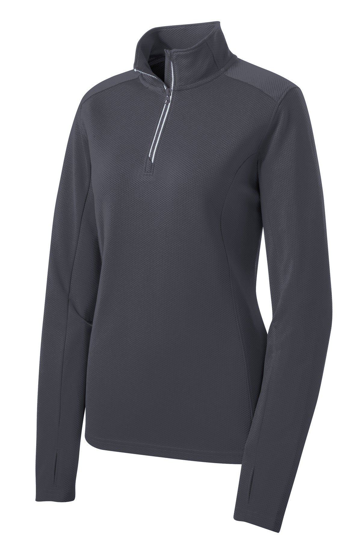 Sport-Tek Women's Sport-Wick Textured 1/4-Zip Pullover. LST860