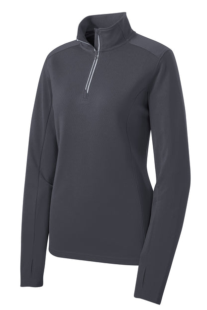 Sport-Tek Women's Sport-Wick Textured 1/4-Zip Pullover. LST860