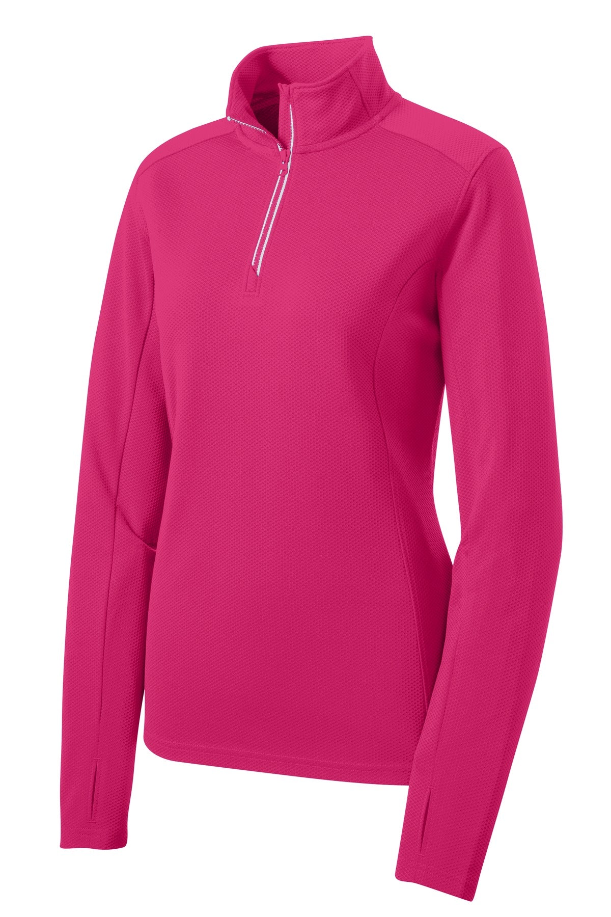 Sport-Tek Women's Sport-Wick Textured 1/4-Zip Pullover. LST860