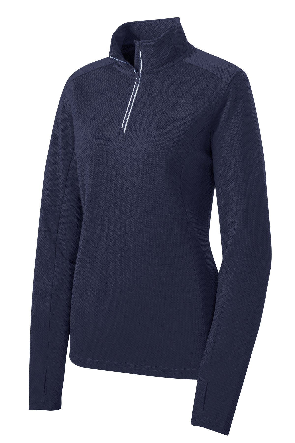 Sport-Tek Women's Sport-Wick Textured 1/4-Zip Pullover. LST860