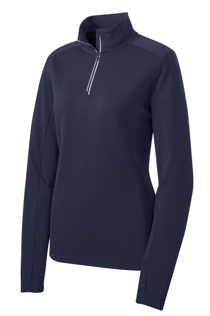 Sport-Tek Women's Sport-Wick Textured 1/4-Zip Pullover. LST860