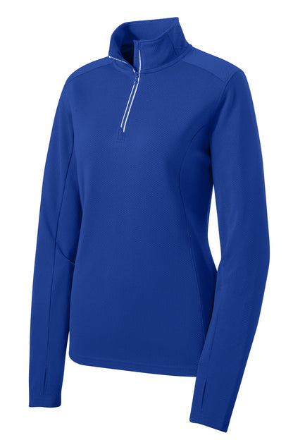 Sport-Tek Women's Sport-Wick Textured 1/4-Zip Pullover. LST860