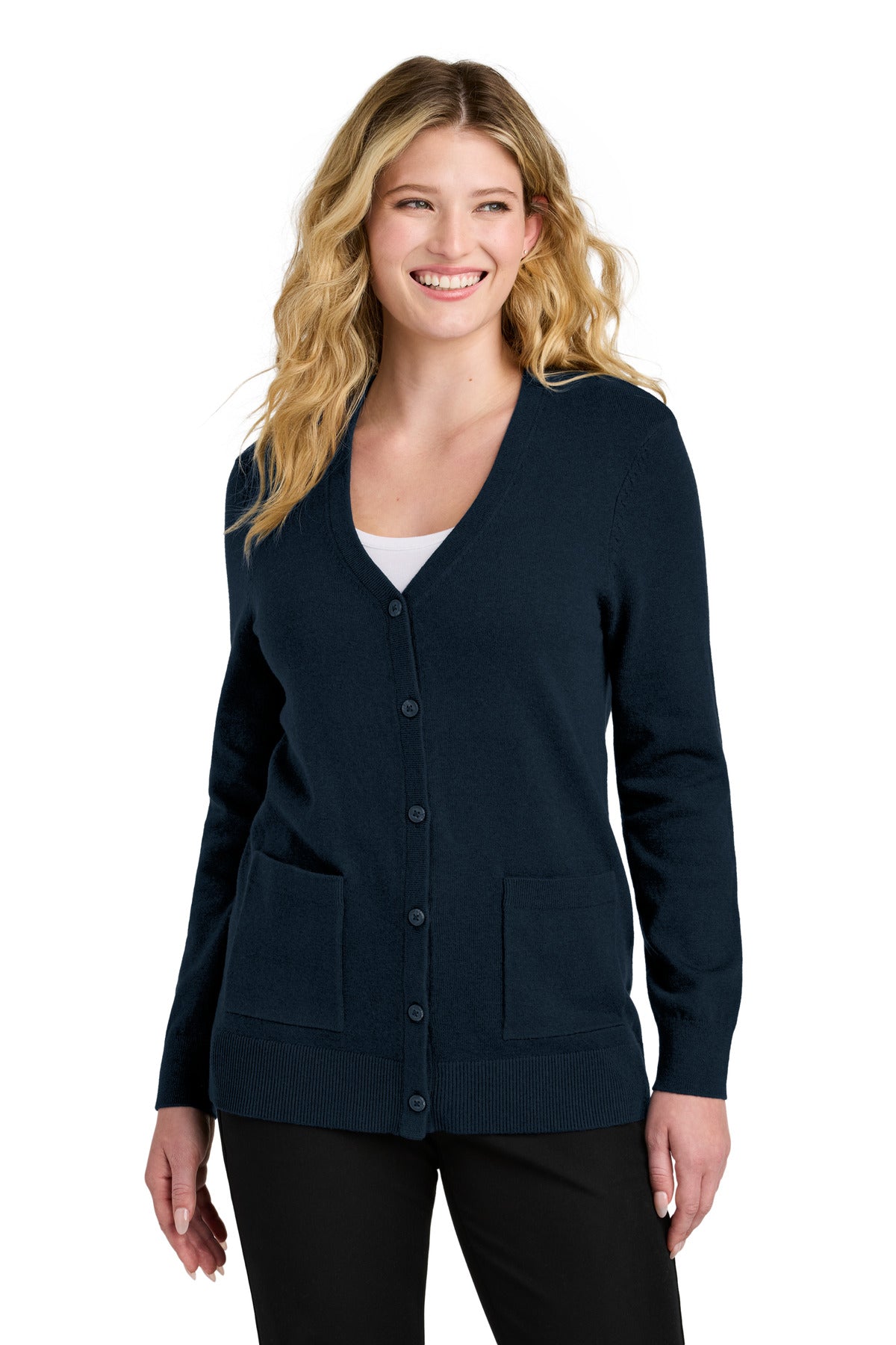 Port Authority Women's Easy Care Button-Up Cardigan Sweater LSW4150