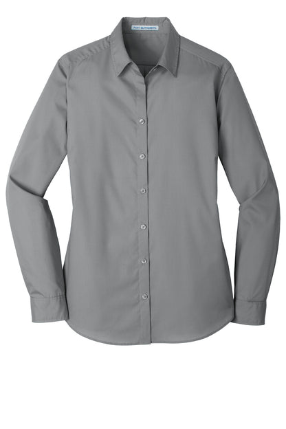 Port Authority Women's Long Sleeve Carefree Poplin Shirt. LW100