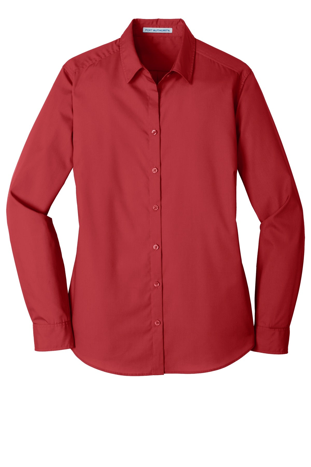 Port Authority Women's Long Sleeve Carefree Poplin Shirt. LW100
