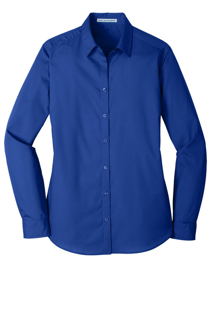 Port Authority Women's Long Sleeve Carefree Poplin Shirt. LW100