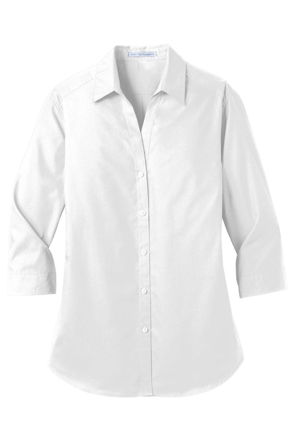 Port Authority Women's 3/4-Sleeve Carefree Poplin Shirt. LW102