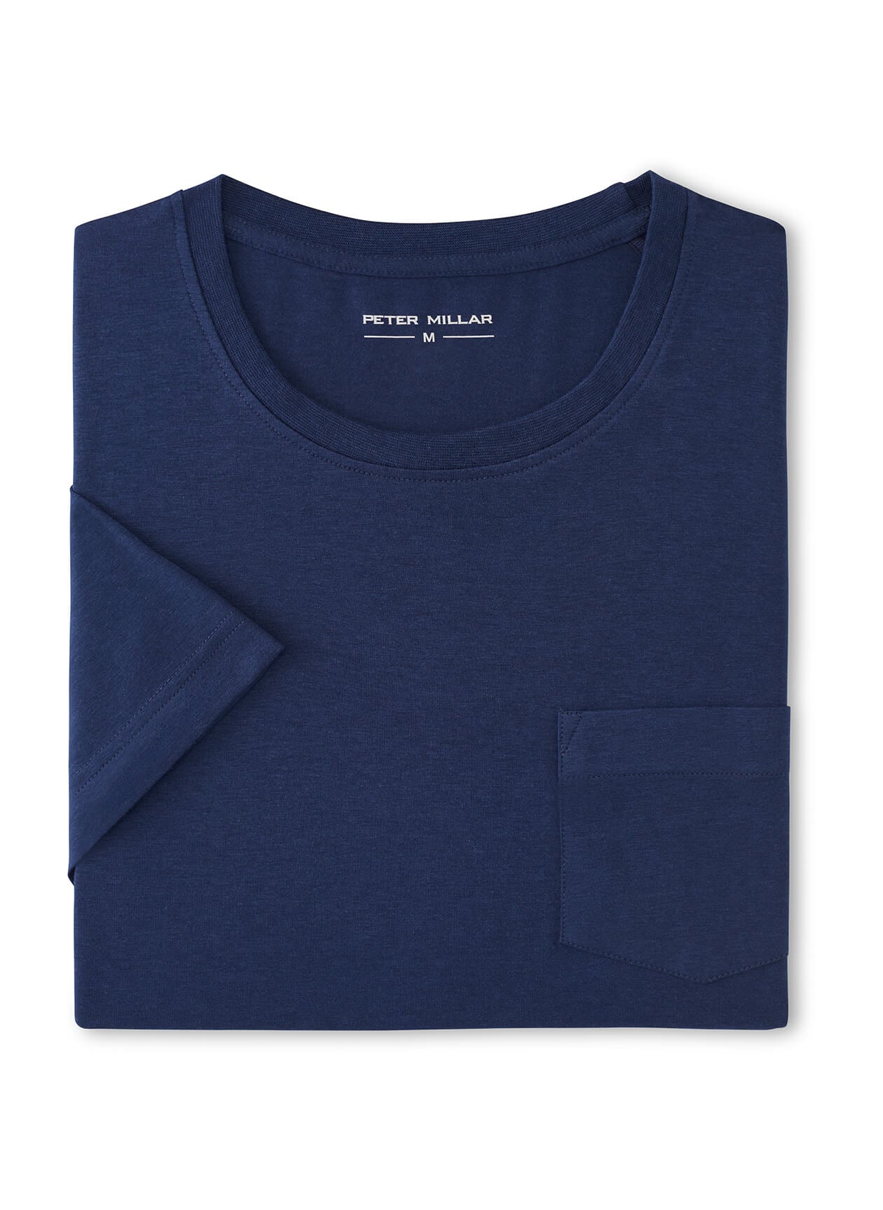 Peter Millar Men's Crown Comfort Short-Sleeve Pocket Tee SP26 - Stream Blue - MD
