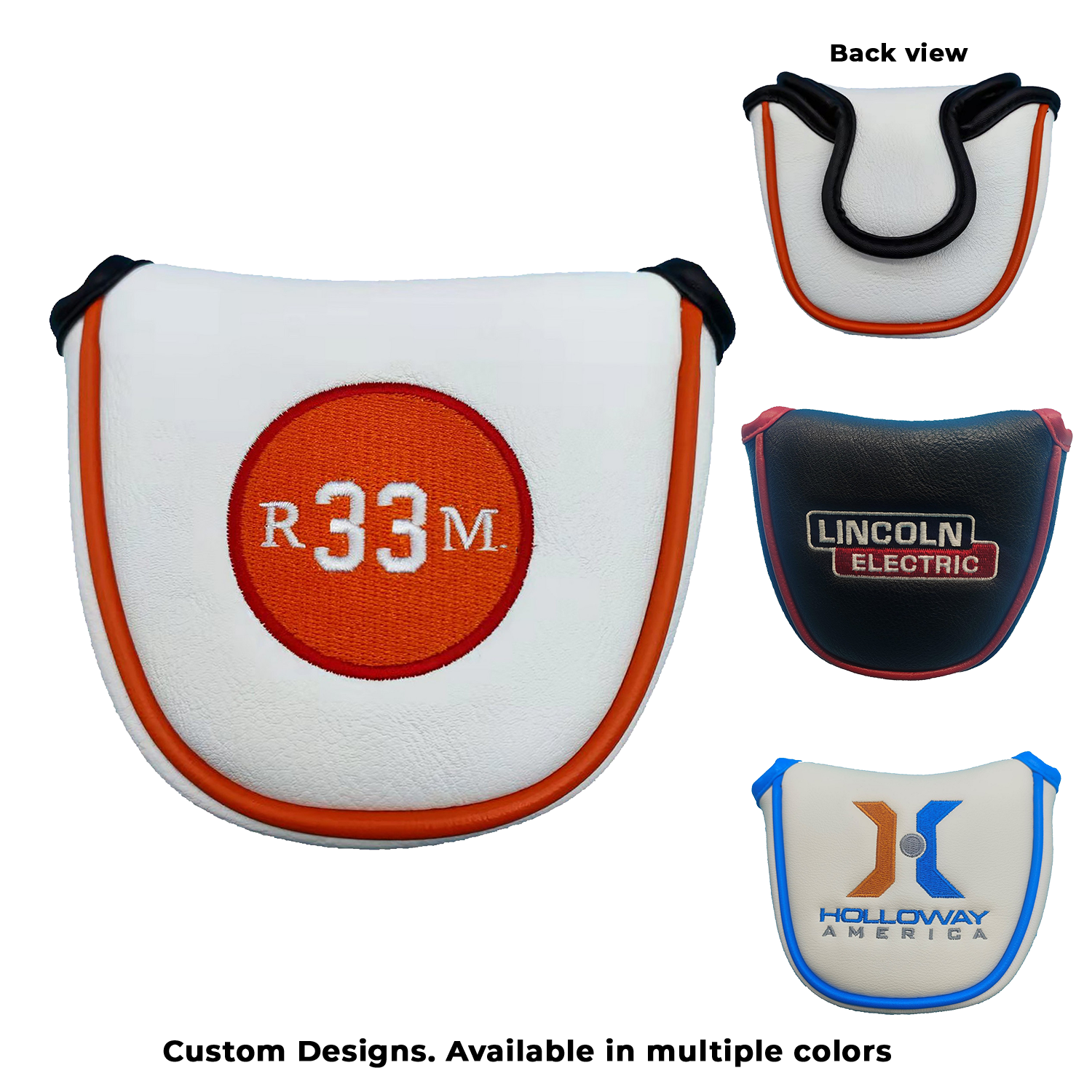 Black Magnetic Closure Mallet Putter Cover