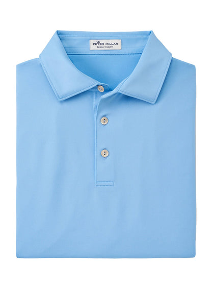 Peter Millar Men's Solid Performance Polo - Self Collar - Black - 3XL