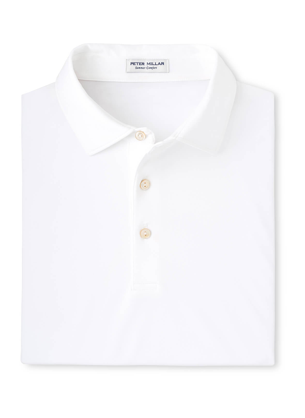 Peter Millar Men's Solid Performance Polo - Self Collar - Cottage Blue - MD
