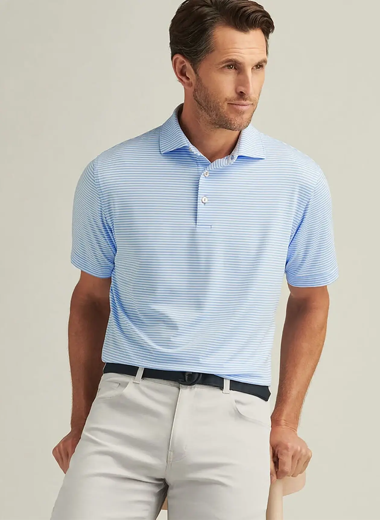 Peter Millar Men's Hales Performance Polo - Cottage Blue - MD