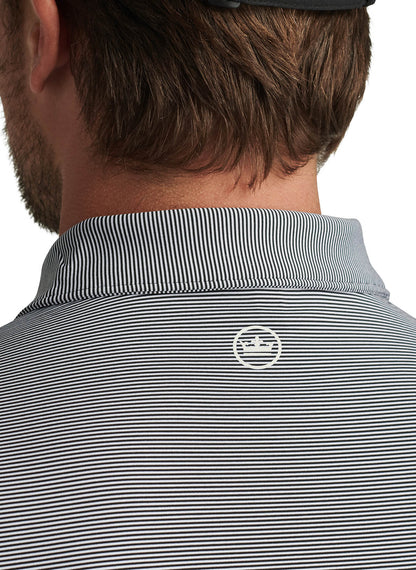 Peter Millar Men's Jubilee Striped Polo - Black - XL