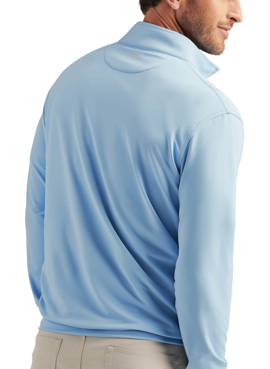 Peter Millar Men's Perth Performance Quarter-Zip - Cottage Blue - LG
