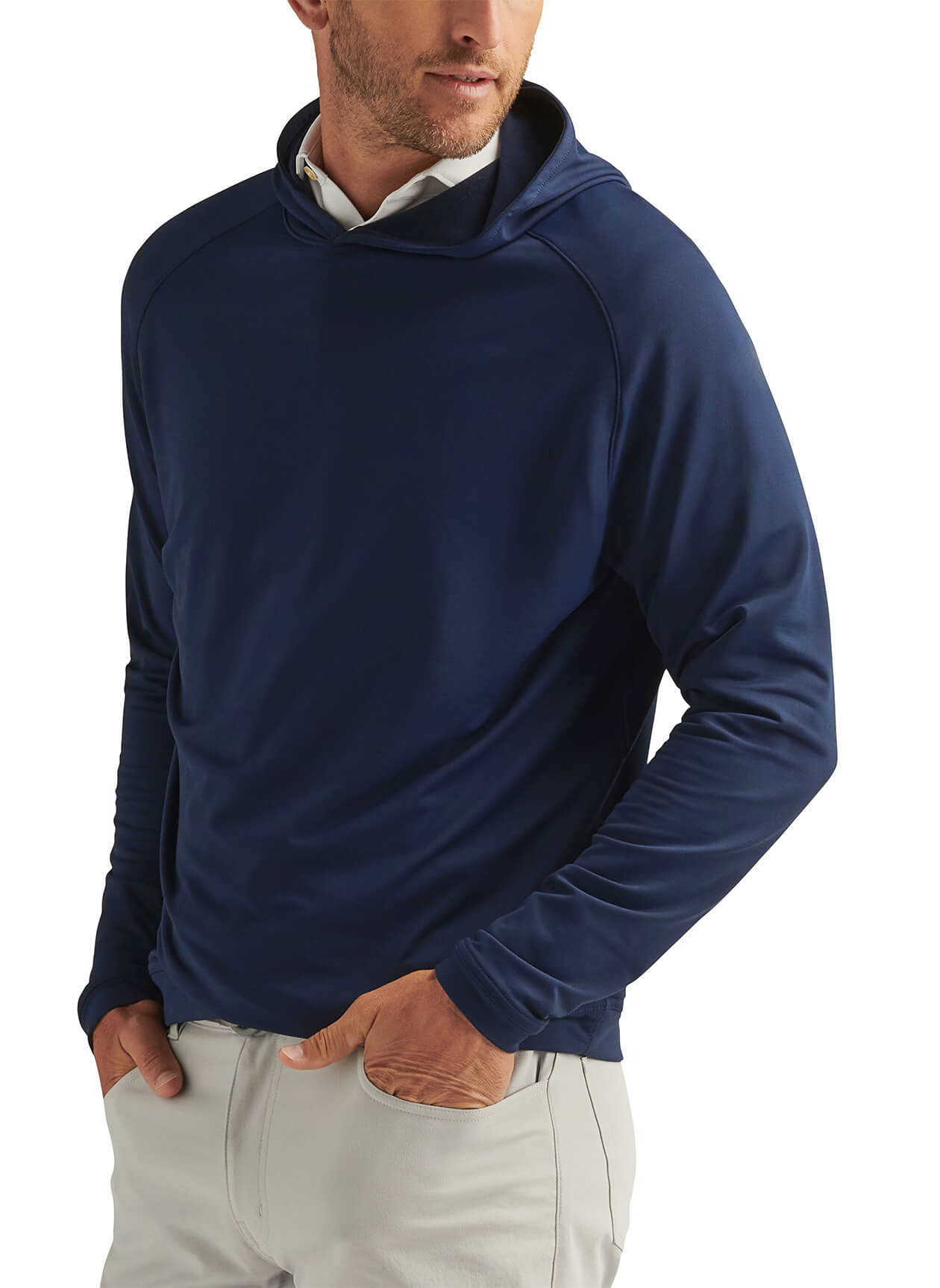 Peter Millar Men's Pine Performance Hoodie - Navy - MD