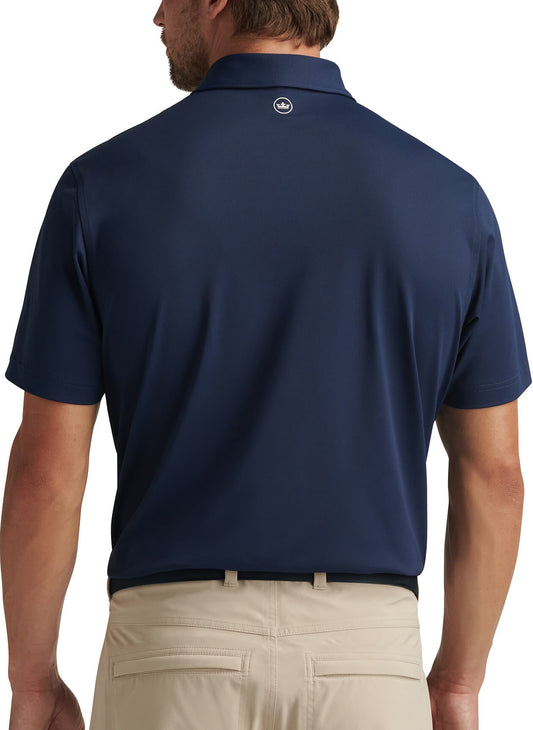 Peter Millar Men's Solid Stretch Polo - Navy - LG