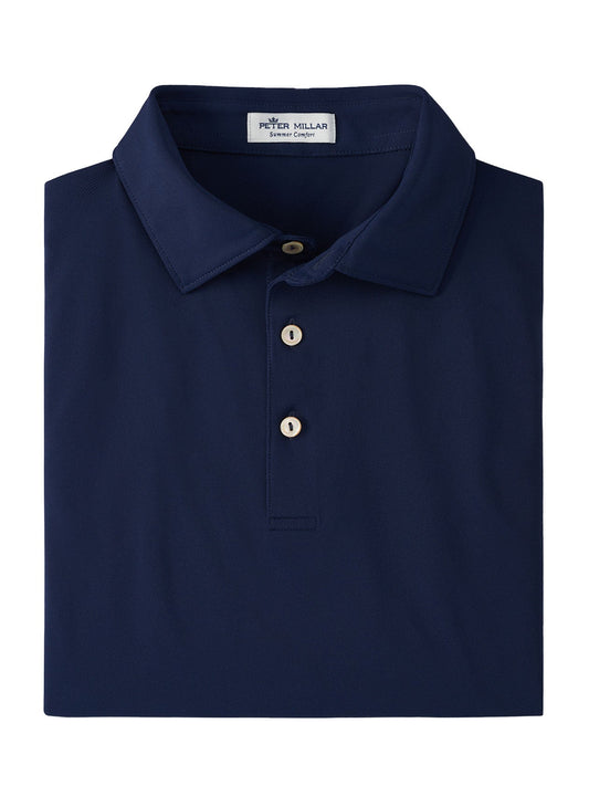 Peter Millar Men's Solid Stretch Polo - Navy - SM