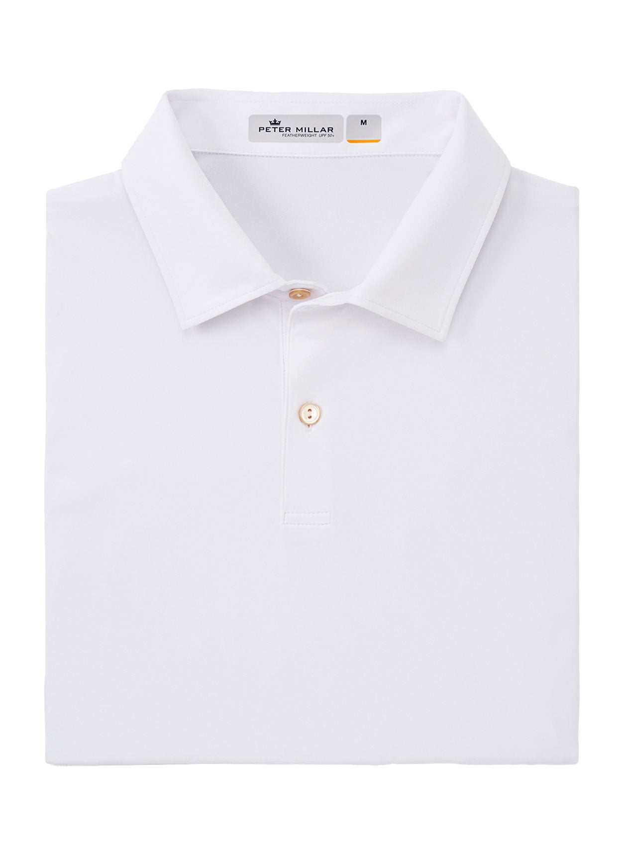 Peter Millar Men's Featherweight Mélange Performance Polo - White - SM