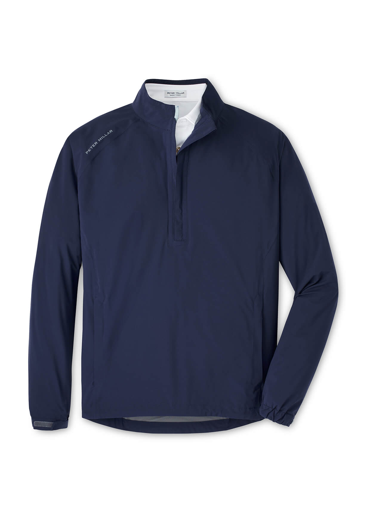 Peter Millar Men's Shield Rain Shell Half-Zip Jacket - Navy - SM