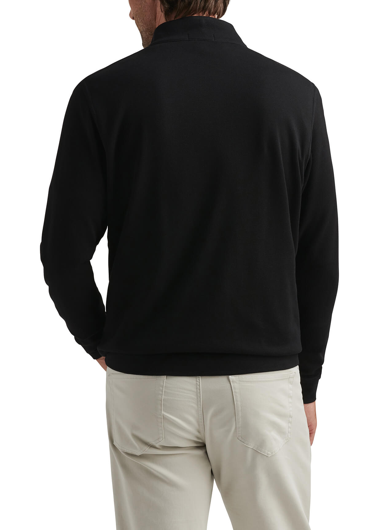 Peter Millar Men's Crown Comfort Quarter-Zip - Black - LG