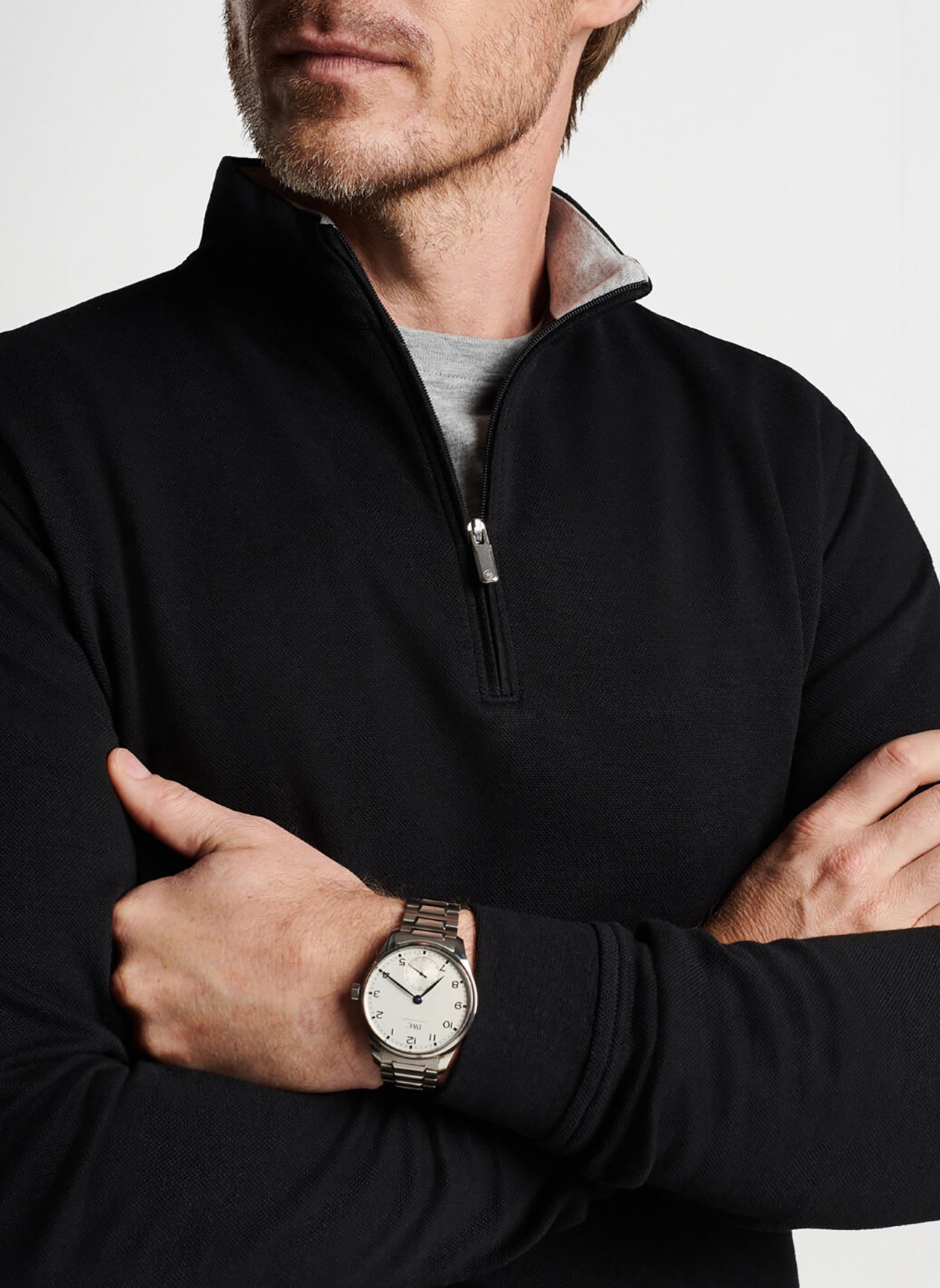 Peter Millar Men's Crown Comfort Quarter-Zip - Black - XL