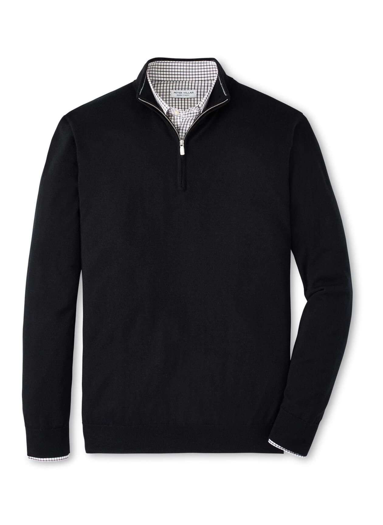 Peter Millar Men's Autumn Crest Quarter-Zip - Black - SM