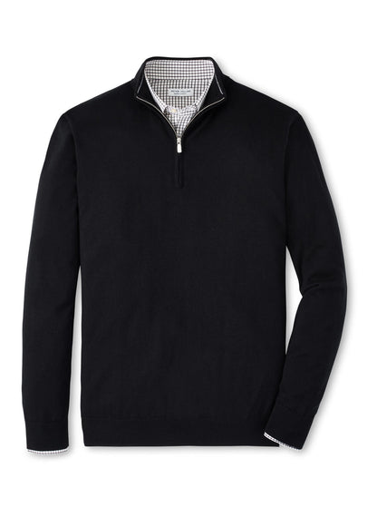 Peter Millar Men's Autumn Crest Quarter-Zip - Black - SM