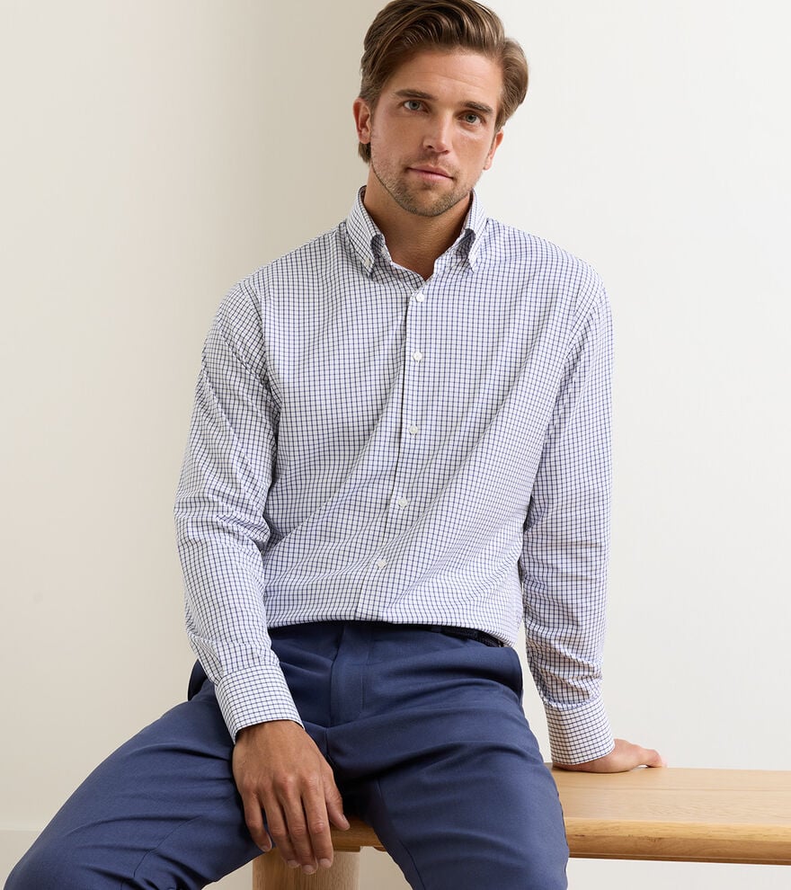 Peter Millar Men's Hanford Performance Twill Sport Shirt FW25