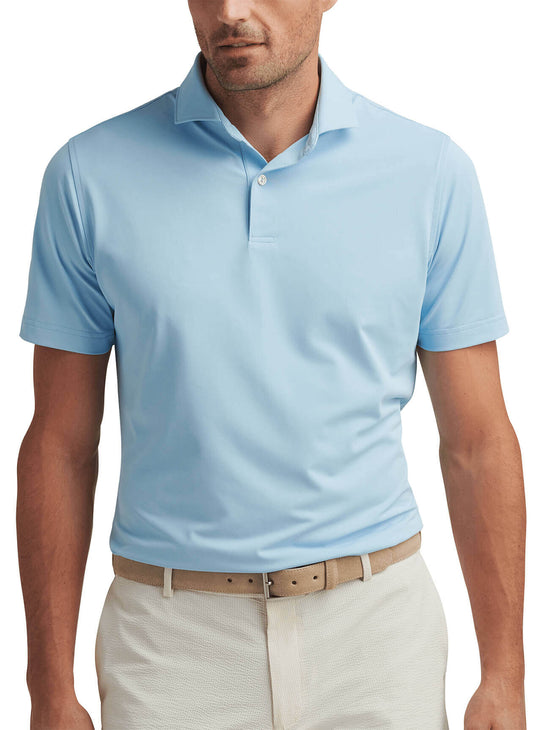 Peter Millar Men's Soul Performance Mesh Polo - Blue Frost - MD