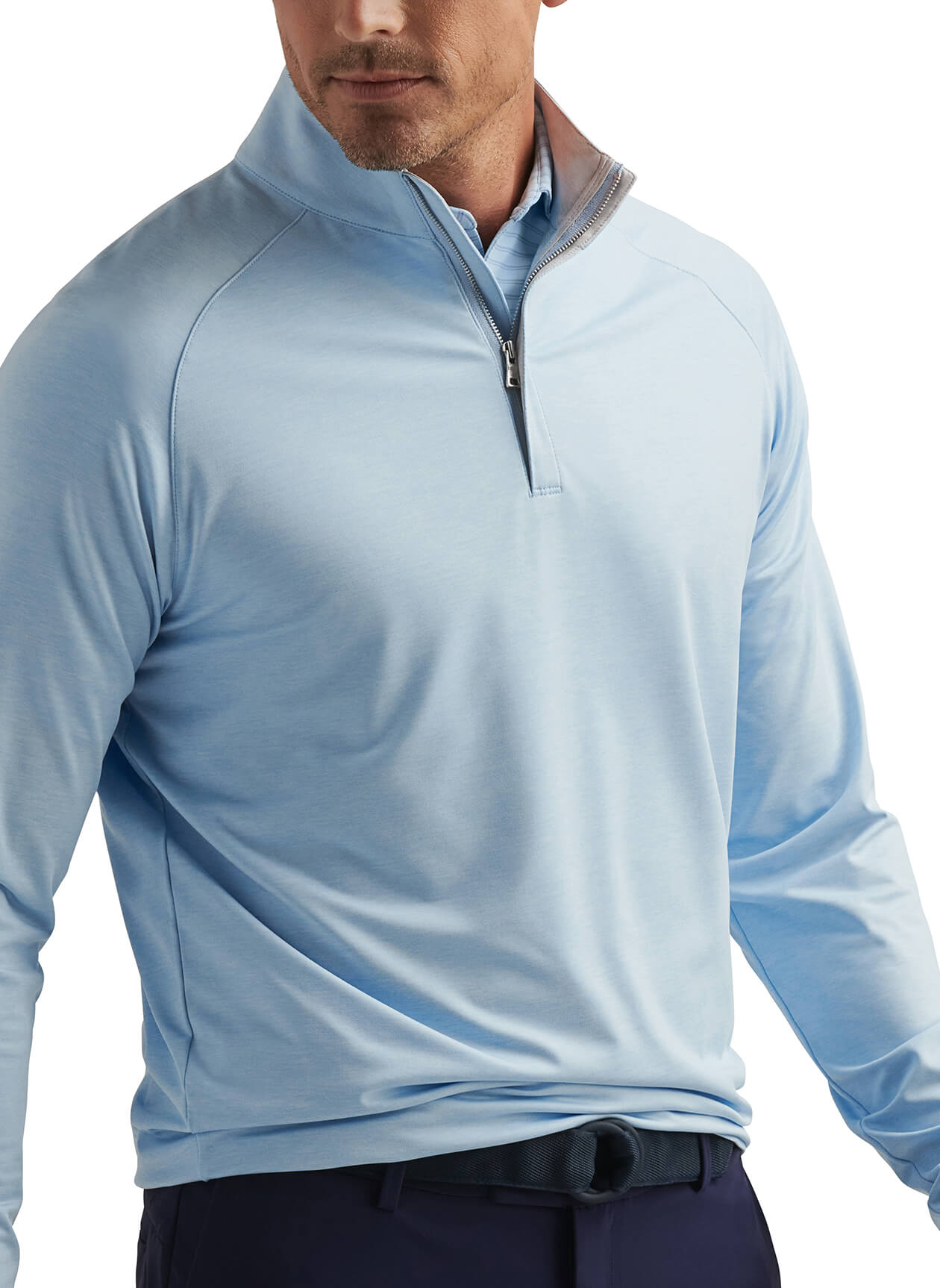 Peter Millar Men's Stealth Performance Quarter-Zip - Blue Frost - MD