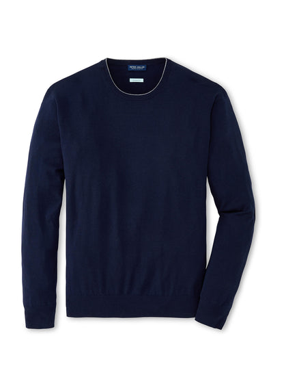 Peter Millar Men's Excursionist Flex Crew-Neck Sweater - Navy - SM