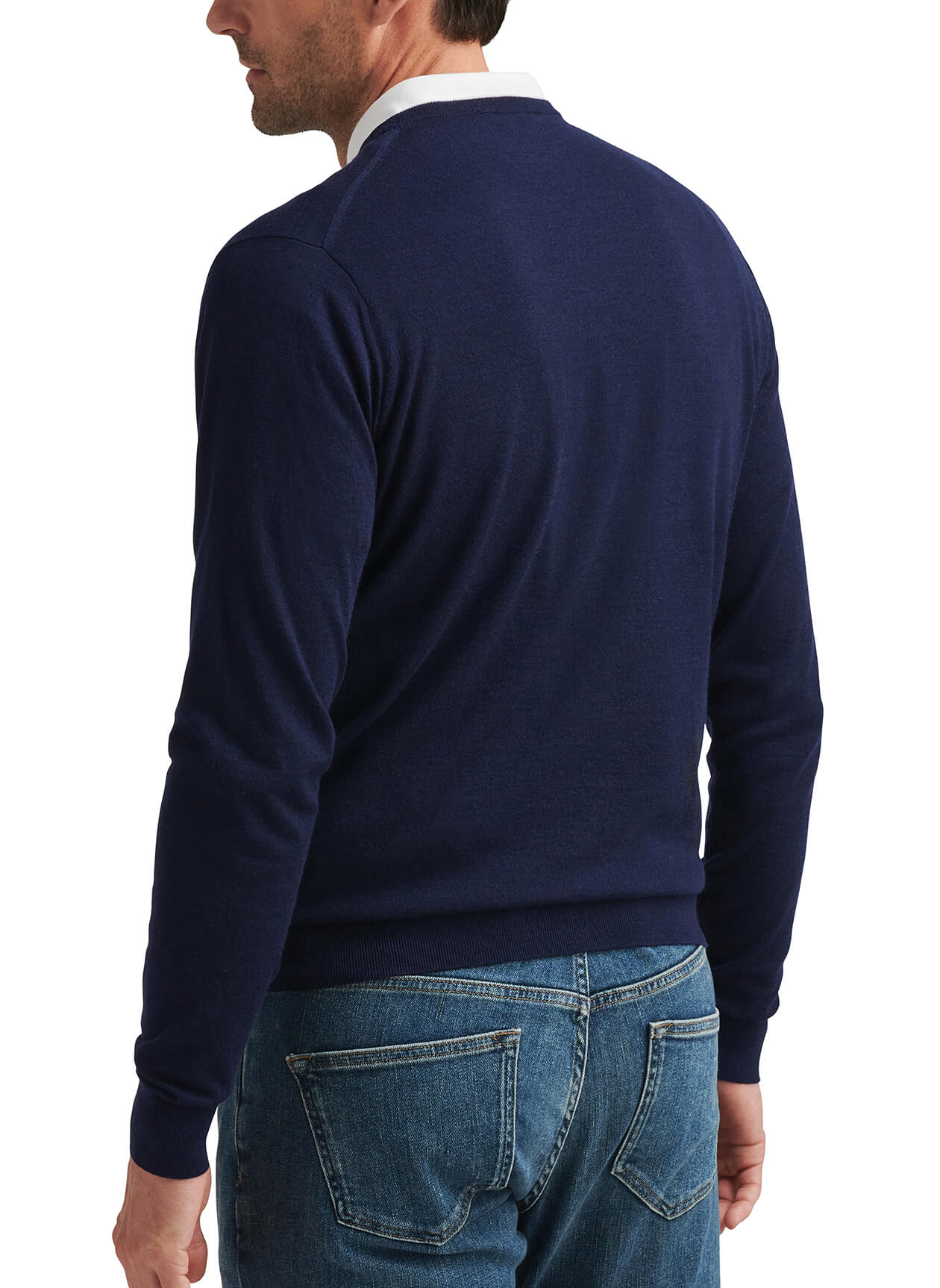 Peter Millar Men's Excursionist Flex Crew-Neck Sweater - Navy - LG